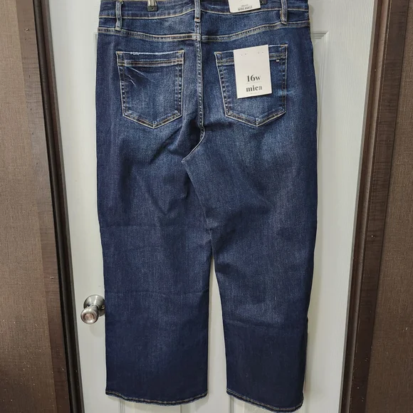 NWT Mica High Rise Wide Ankle Dark Wash Jeans Sz 16 - Picture 4 of 7